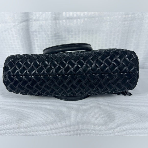 Vintage Bally Black Woven Leather Satchel with Tassel – Made in Italy - Picture 6 of 15